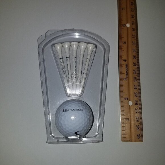 TransAmerica 1 Nike NDX Heat Golf Ball 5 Golf Tees Lot Insurance NEVER USED - Picture 4 of 7